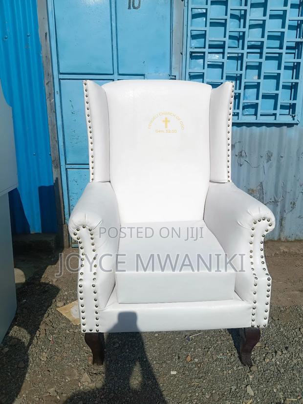 Pastor or Bishop Church Chair, White 