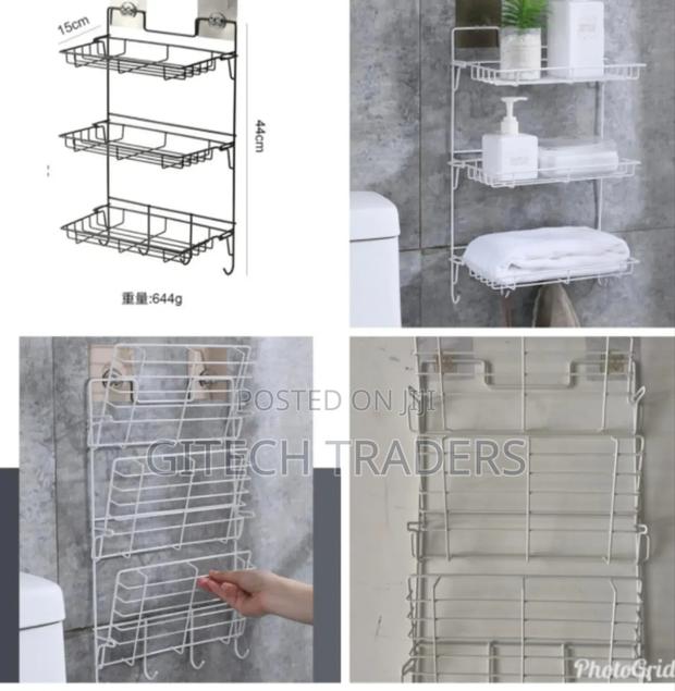 *Metallic Hanging Bathroom Organizer