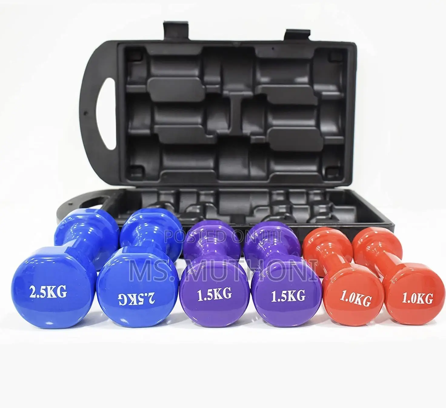 Brand New Neoprene Coated Dumbell Set(Packed in a Case)*