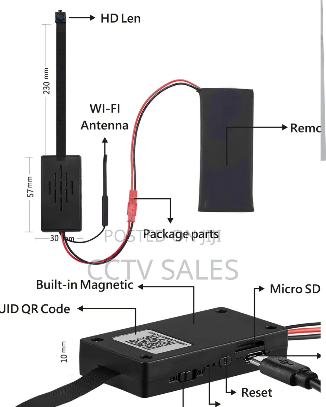 Portable Spy Camera With Large Back-Up Battery