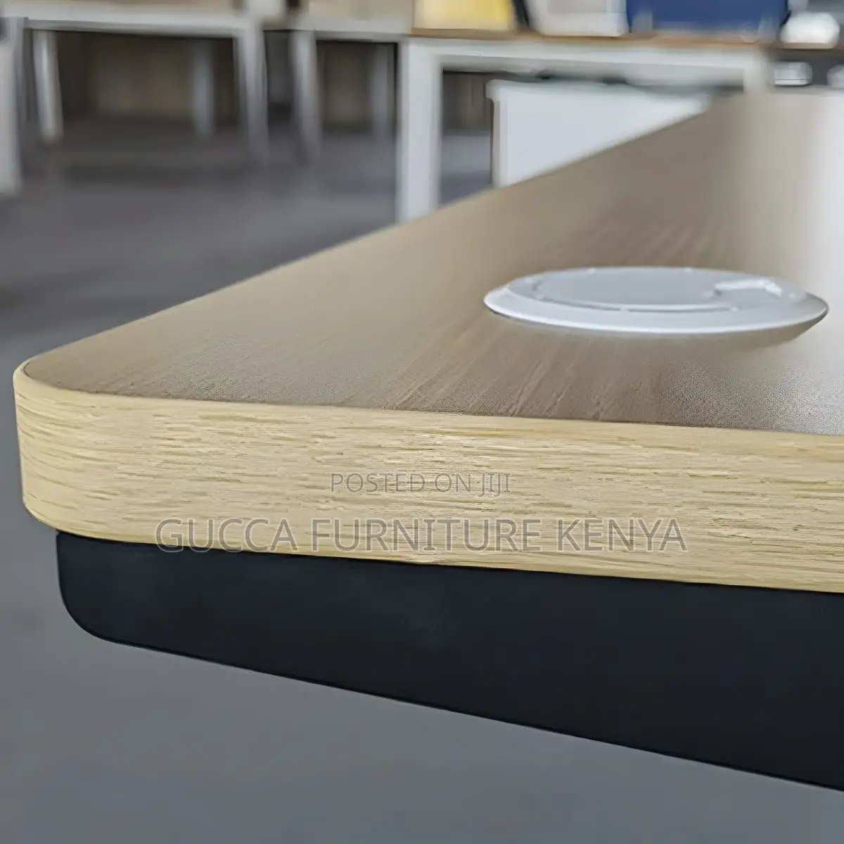 Office Tables:120cm Electric Natural Top T-Shape Base Desk