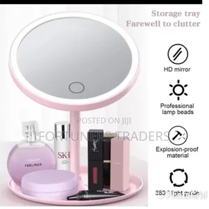*Led Make Up Mirror Storage Tray*