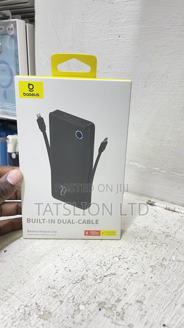 Baseus Airpow Lite Power Bank 10000mah 22.5w Dual-Cable - thumbnail 2