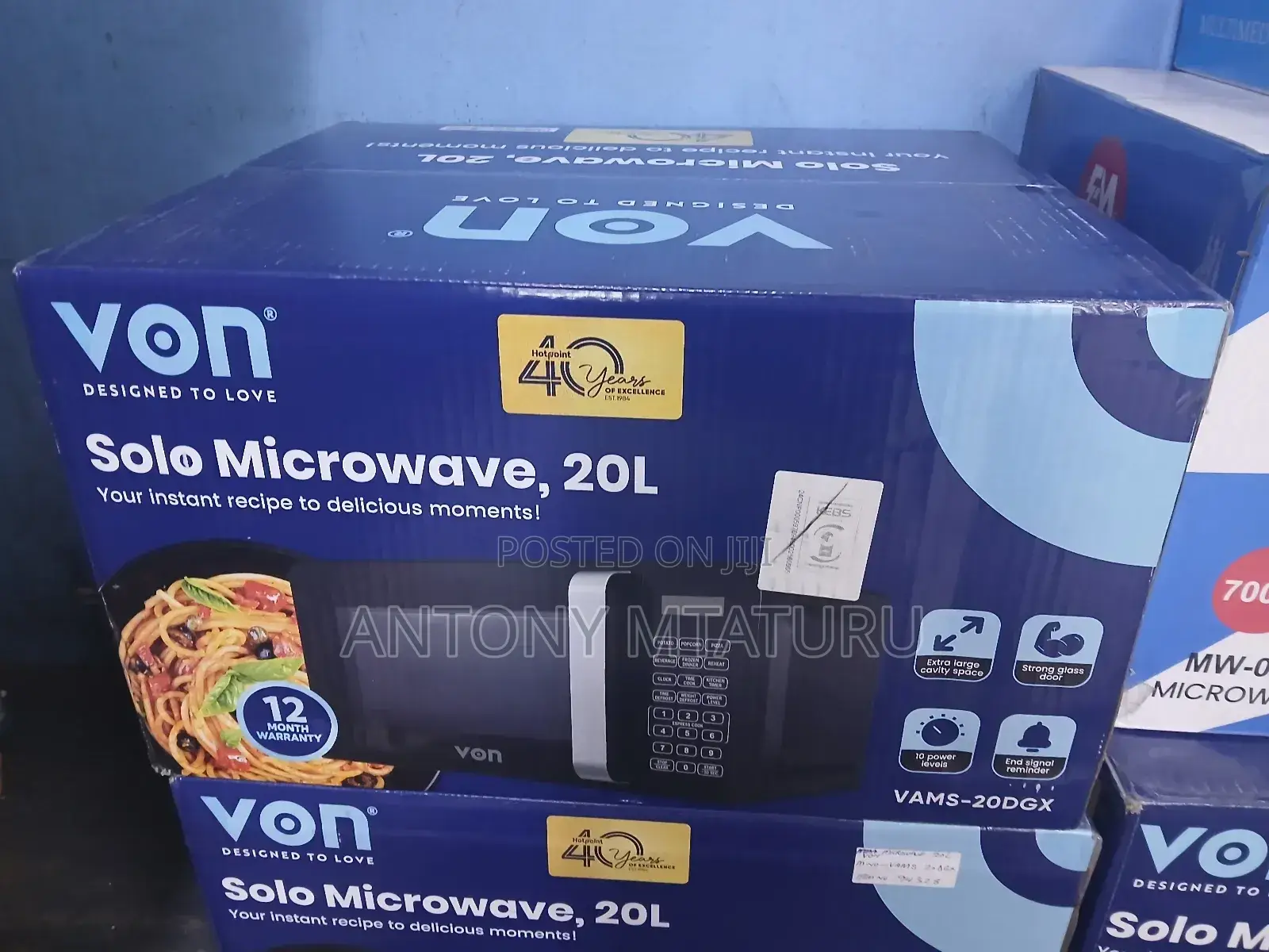 Von Vams-20dgx Microwave Oven Solo 20l