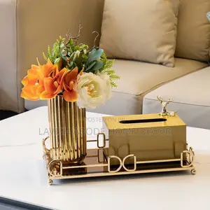 Rectangular Vanity Mirror Decor Tray Big Size Gold Decor