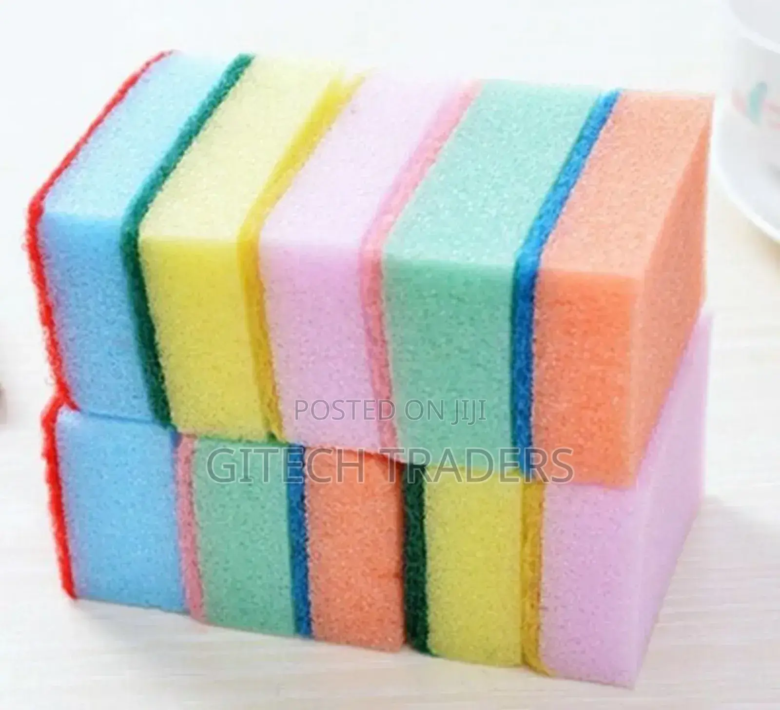 10pcs Double Side Dishwashing Sponge