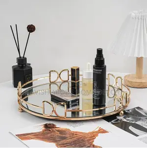 Round Decorative Tray for House Decor /Serving