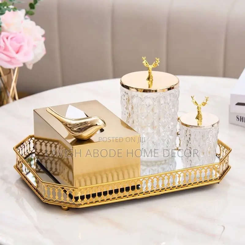 Gold Vanity Mirror Tray for House Decor / Serving Tray