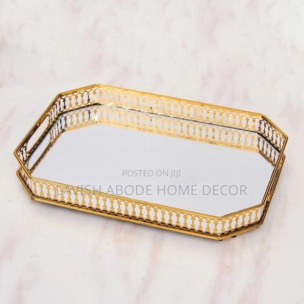 Gold Vanity Mirror Tray for House Decor / Serving Tray
