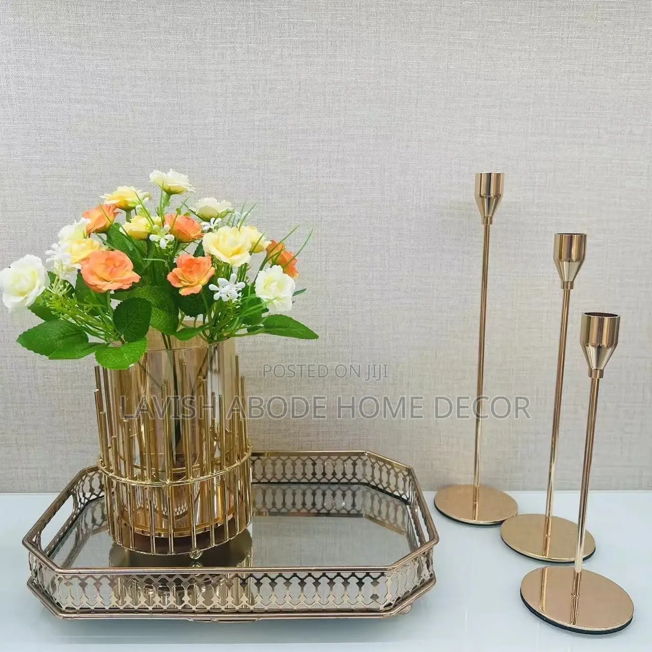 Gold Vanity Mirror Tray for House Decor / Serving Tray