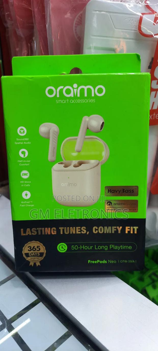 Oraimo Free Pods Neo Deep Bass Earbuds - Light Gold
