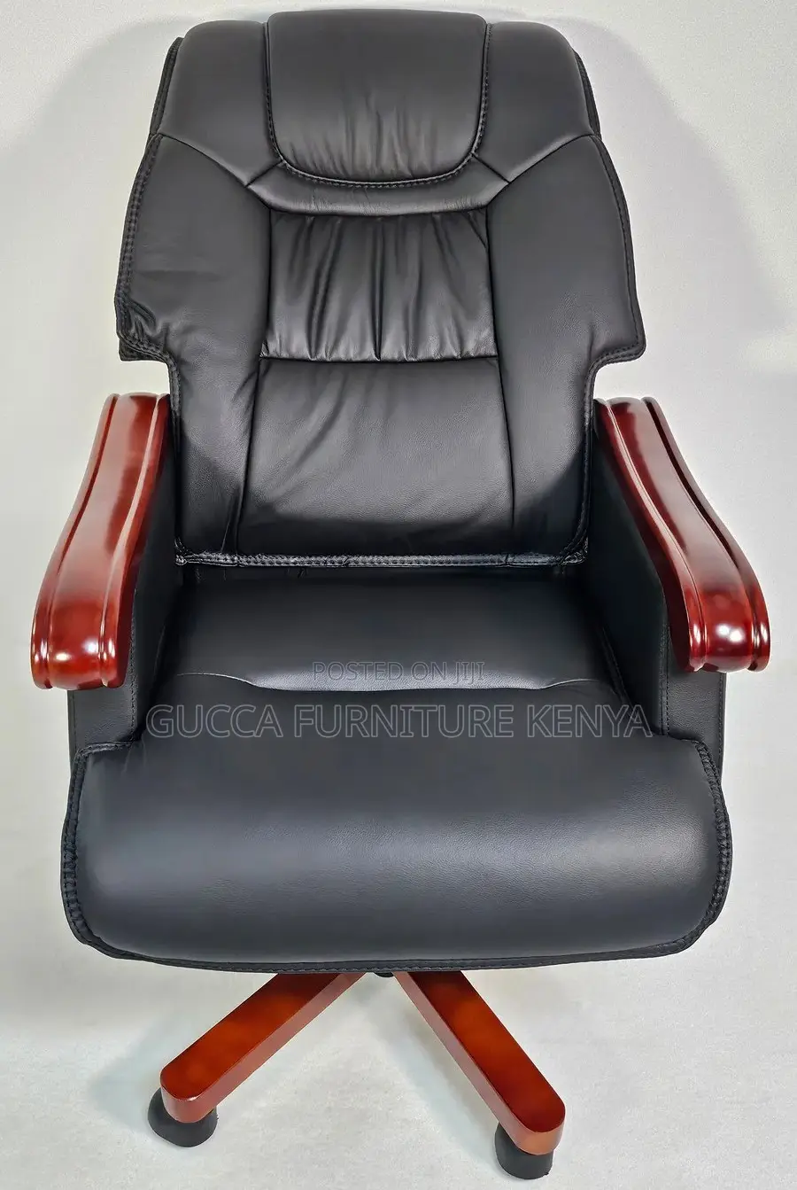 Office Chairs: High Executive Office Chair With Walnut Arms