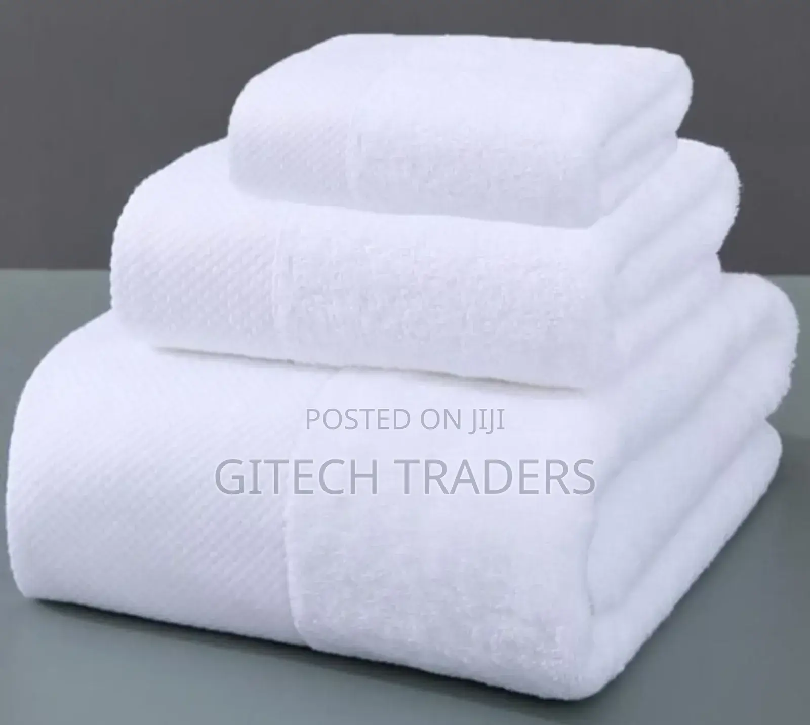 Milk White 3 PCS/Set Cotton Hotel Quaality