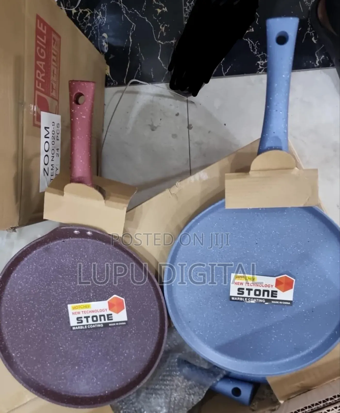 *Stone Marble Coating 24cm Granite Chapati Pan