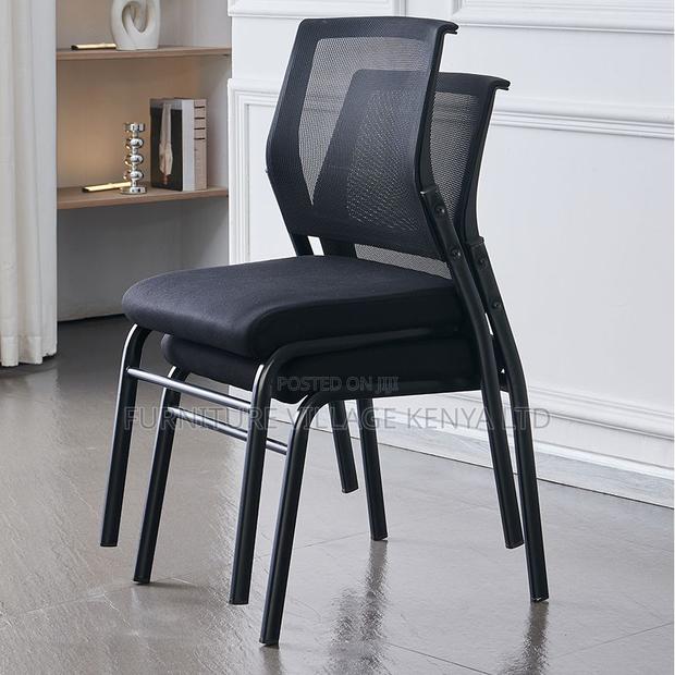 Office Seats; T Midnight Black Upholstered Side Chair - main view