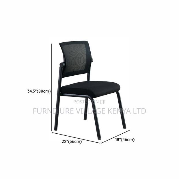 Office Seats; T Midnight Black Upholstered Side Chair - thumbnail 2