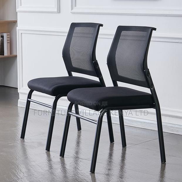 Office Seats; T Midnight Black Upholstered Side Chair - thumbnail 4
