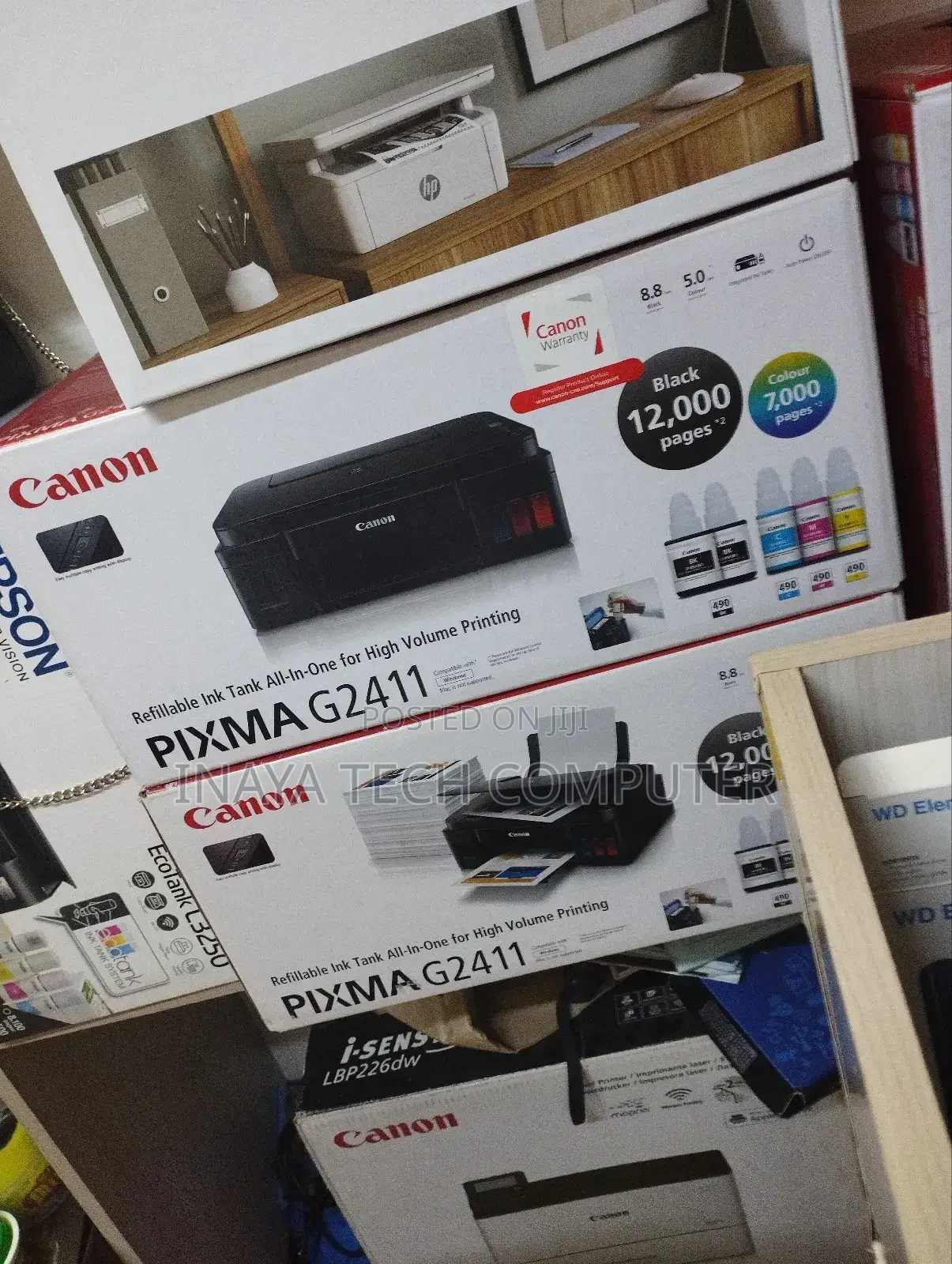 Canon Pixma G2411 A4 Print Scan Copy Usb Printer