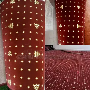 Executive Office Carpets Maroon Floral Carpets 12mm