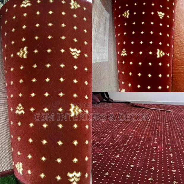 Executive Office Carpets Maroon Floral Carpets 12mm