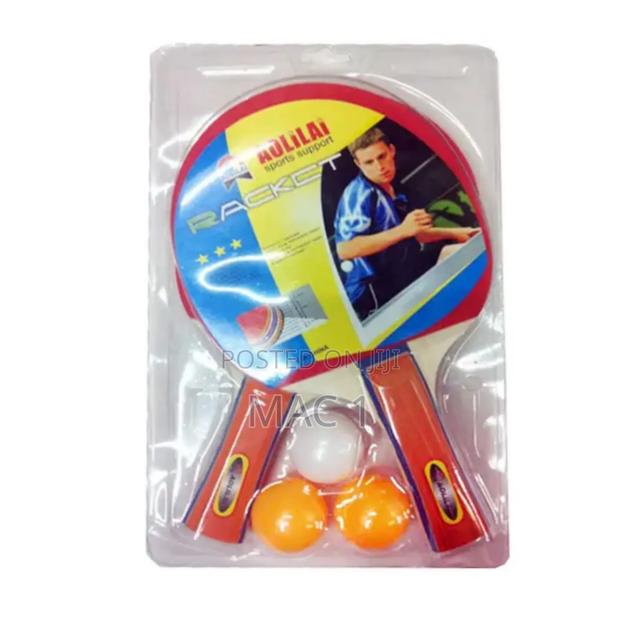 Table Tennis Racket and Pin Pong Ball - main view