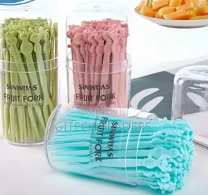 *50pc Plastic Reusable Forks Stick