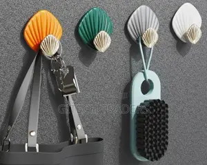 4pcs Creative Shell Shape Wall Hanging Hook