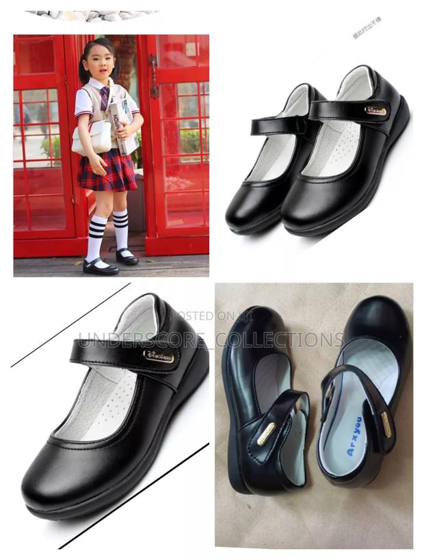 *Girls High Quality Leather School Shoes - main view