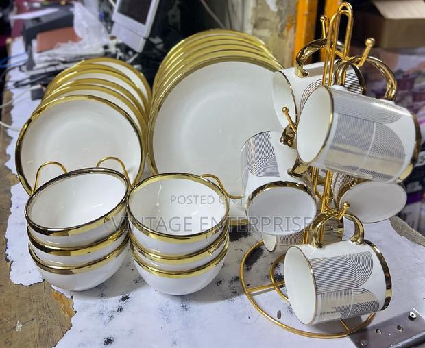 24pcs Dinner Set Gold Line