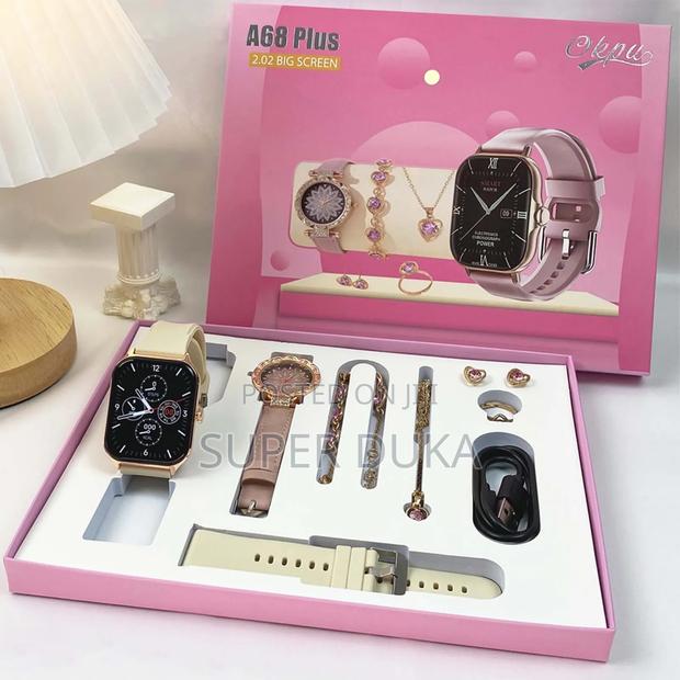 A68 Plus Smart Sport Watch.Necklace,Ring,Bracelet,Earrings
