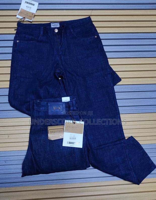 Executive Dark Blue Plus Size Men Jeans - main view