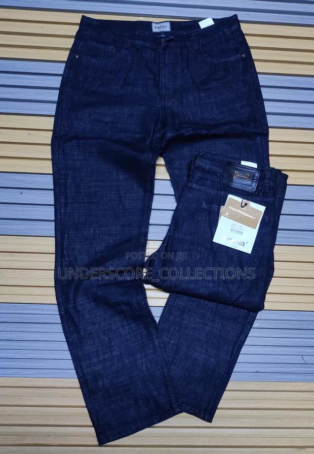 Executive Dark Blue Plus Size Men Jeans - thumbnail 2