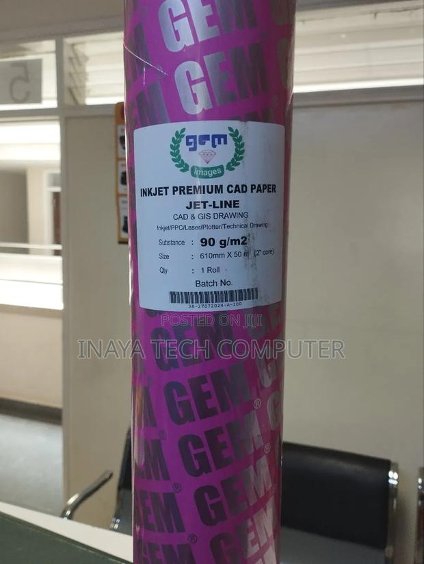 Cad Paper / Bond Paper A1 610mmby 50m White - main view