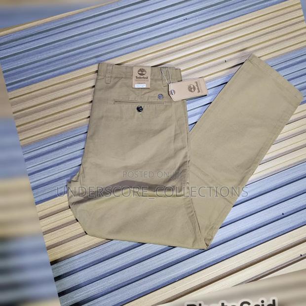 Beige Plus Size Men's Khaki Pants - main view