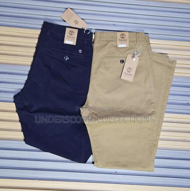 Beige Plus Size Men's Khaki Pants - thumbnail 3