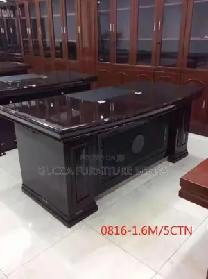 Office Tables: 1.6 Meters Executive Solid Table for Office