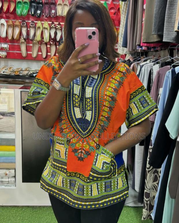 Orange Ankara Tops - main view