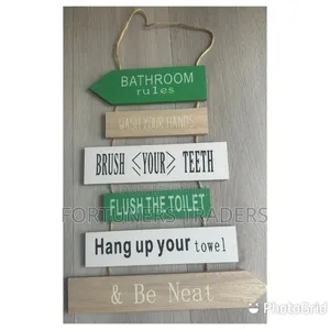  Hanging Board Wooden House Rules
 Material -Wooden