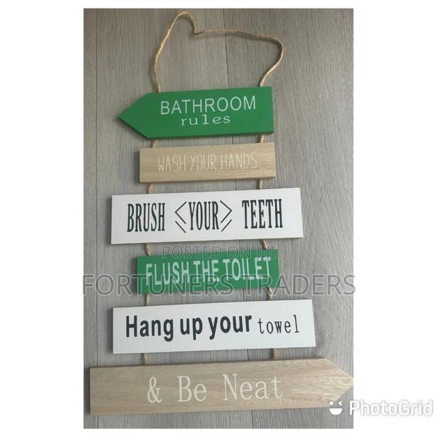  Hanging Board Wooden House Rules
 Material -Wooden