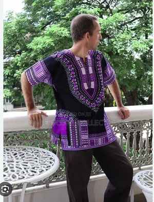 Purple Unisex Ankara Tops