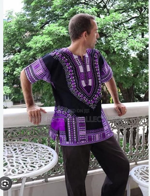 Purple Unisex Ankara Tops