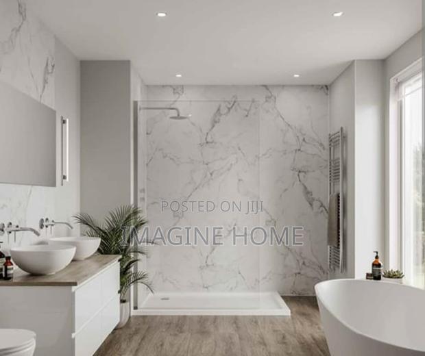 Dinning Wall With Glossy Uv Marble Sheet - main view