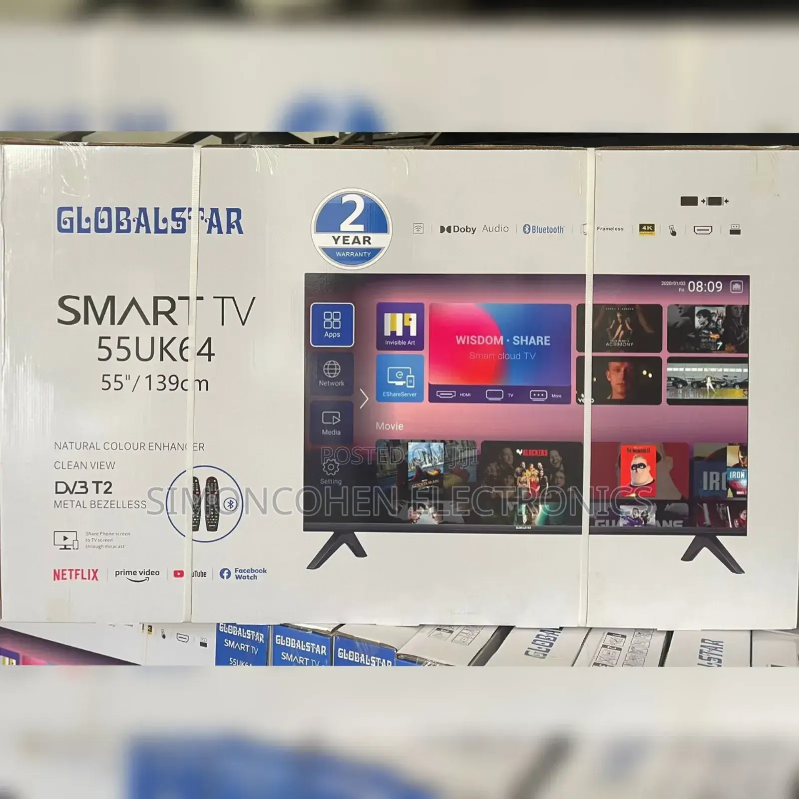 55 Inches Globalstar Smart Android Uhd Digital Tv