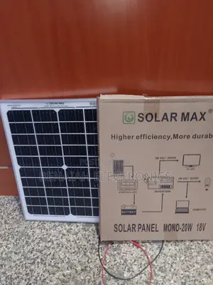 Solar Max Panel 20 Watts18 v Higher Efficiency More Durable