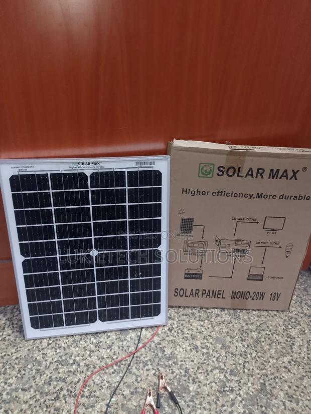 Solar Max Panel 20 Watts18 v Higher Efficiency More Durable - thumbnail 2