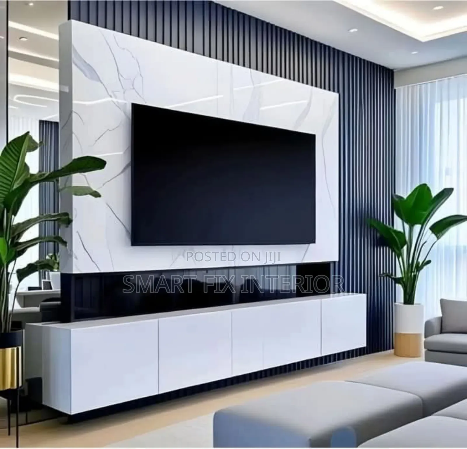 Electrical Fireplace/Tv Stand/Fluted Panels Installation