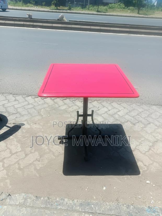 Restaurant Marble Square Table, Red 