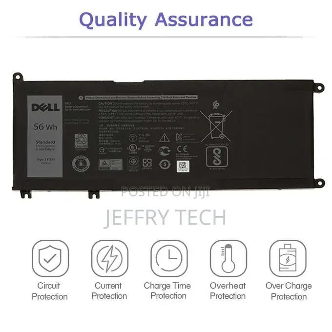 Dell 56wh 33ydh Laptop Battery for Inspiron 17 7000 7778 777