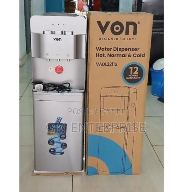 Von Silver 3 Tap Top Load Dispenser -Hot Cold