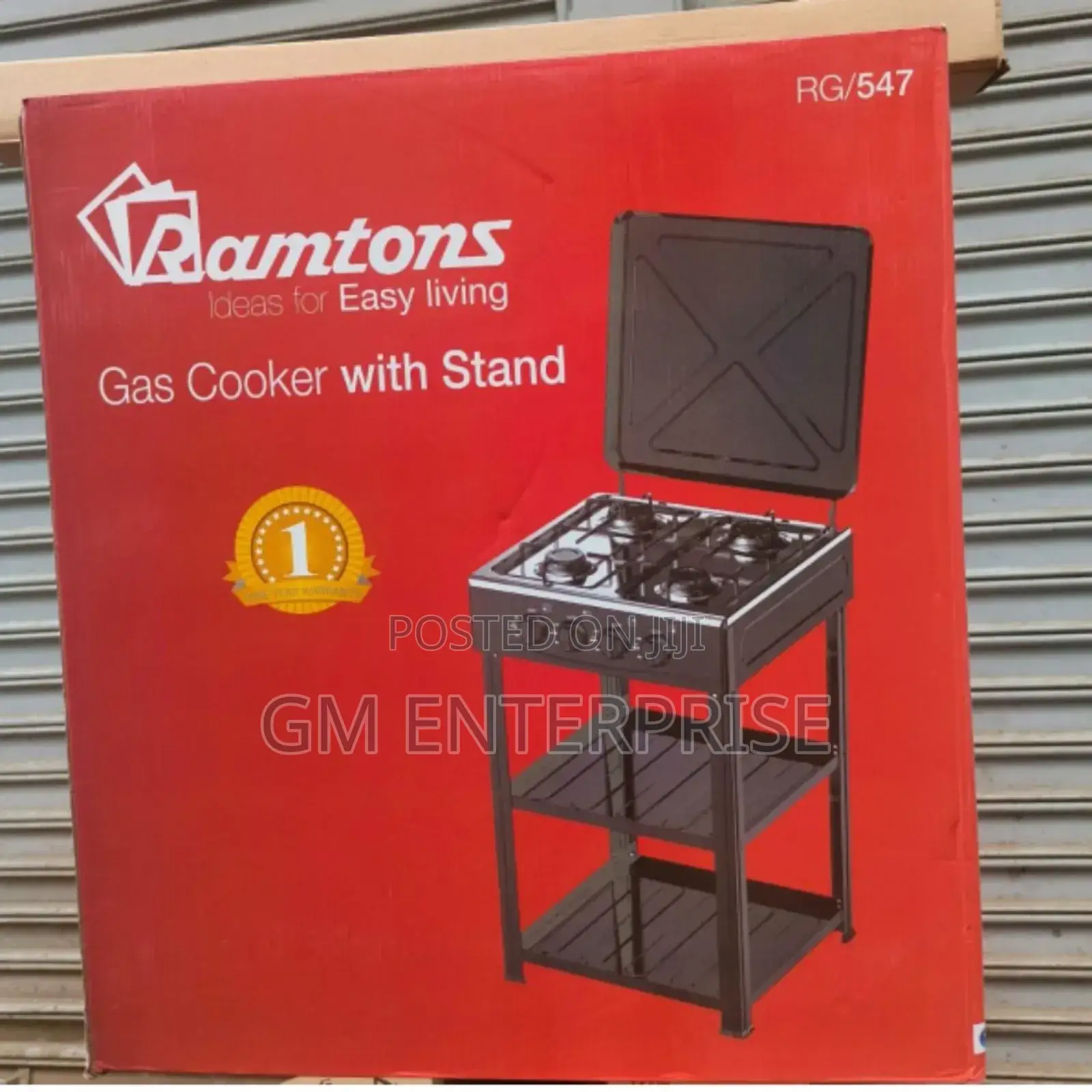 Ramtons 4 Banner Standing Cooker With Shelf